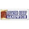 Signmission CORNED BEEF SANDWICH BANNER SIGN beef meat corn deli restaurant B-Corned Beef Sandwich - alternate 1